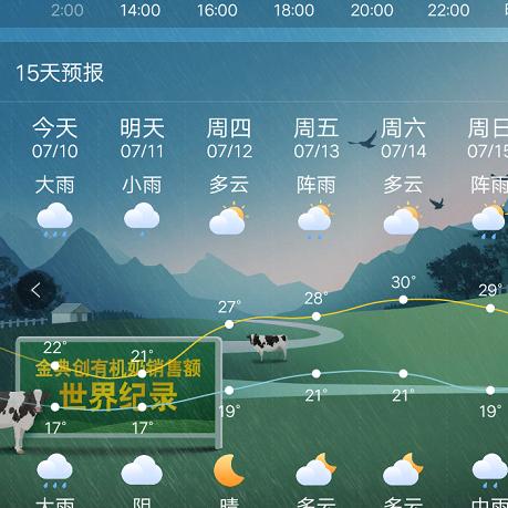 实时天气24小时预报（下载天气预报15天当地天气查询）